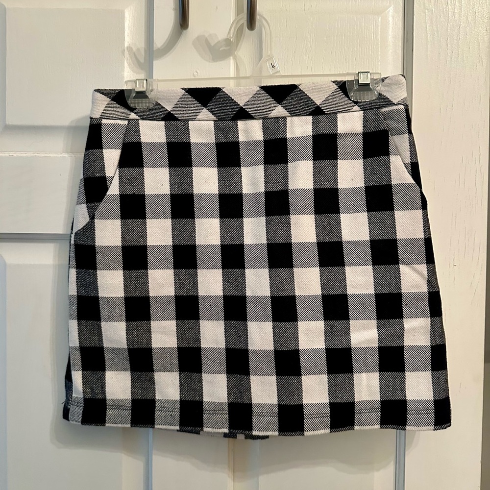Margaux Monochrome Plaid Mini Skirt